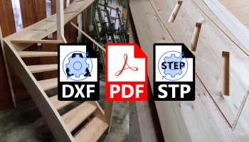 Exportation DXF/DWG, PDF, STEP pour machines CN Charpente